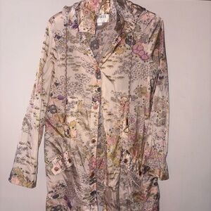 Rodarte Multicolor Floral Hooded Jacket